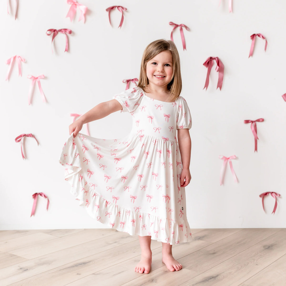 Puff Sleeve Twirl Dress
