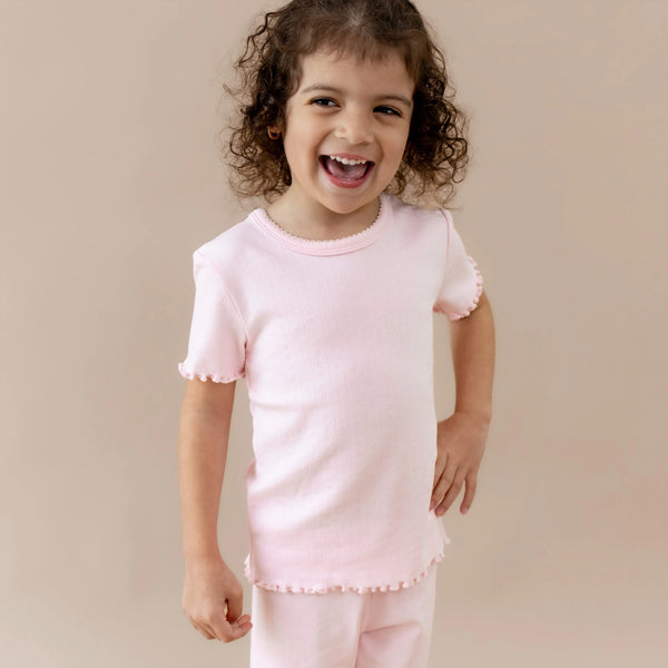 Pointelle Short Sleeve Set