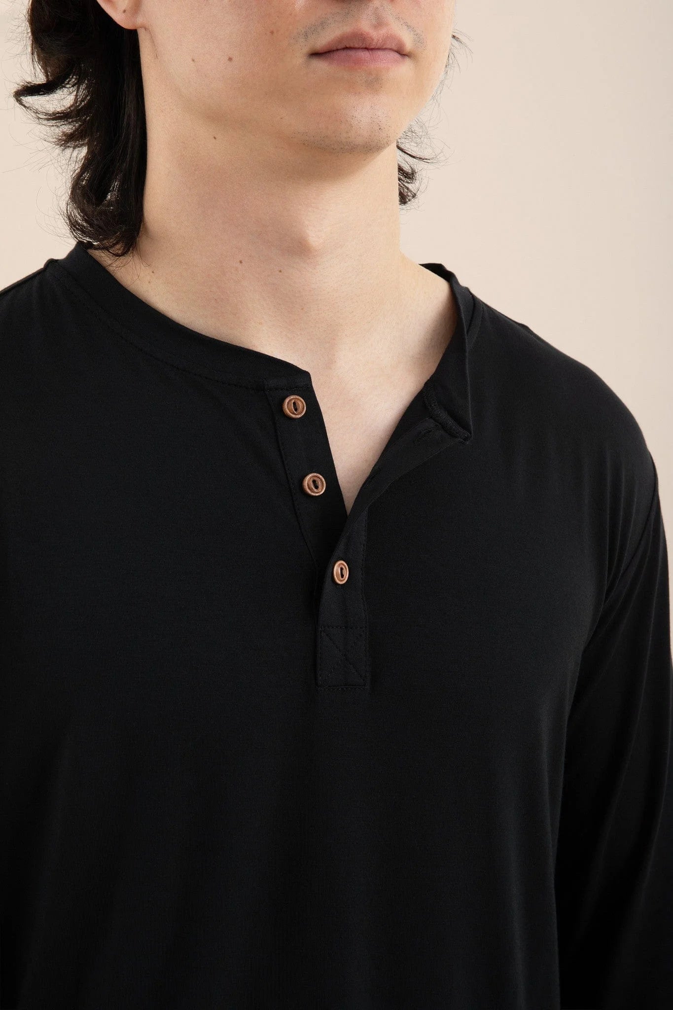 Men's Long Sleeve Henley Top Secondary image