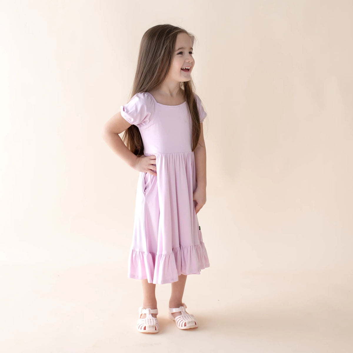 Puff Sleeve Twirl Dress