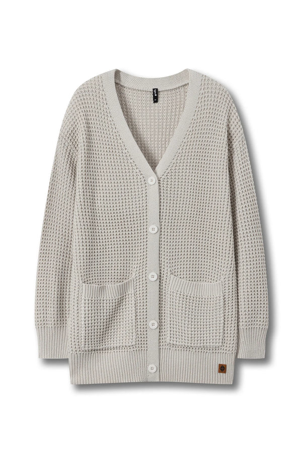 Chunky Knit Women's Waffle Cardigan