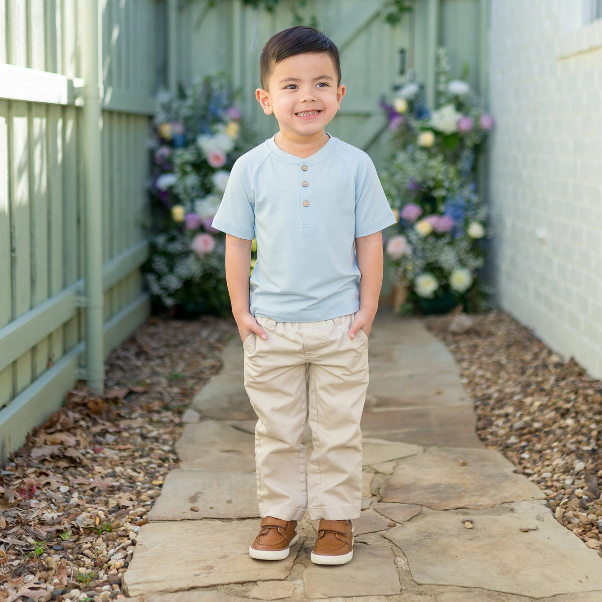 Short Sleeve Toddler Henley Tee Main image