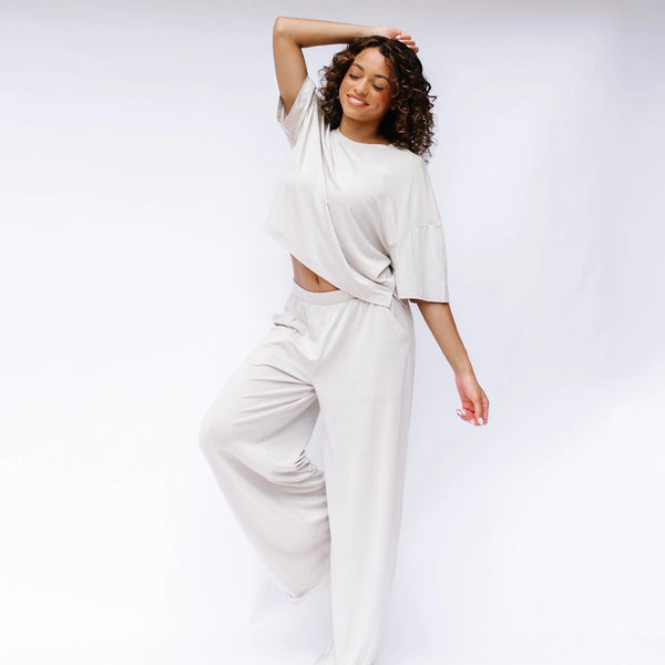 Women's Wide Leg Pant Set