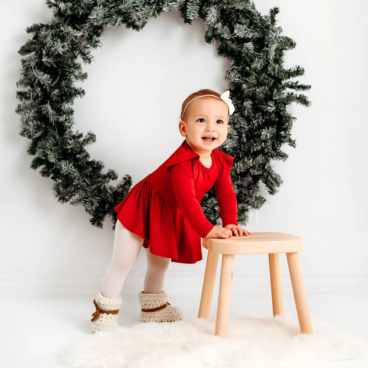 Long Sleeve Twirl Bodysuit Dress